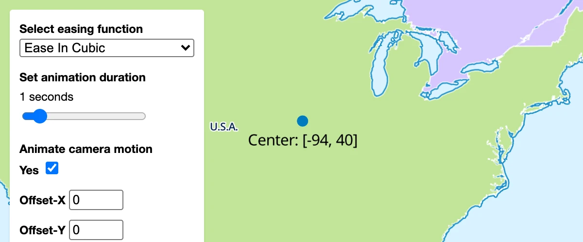 Customize camera animations using AnimationOptions.